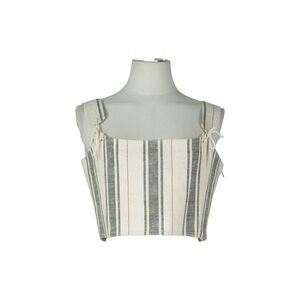 Christian Dior Multicolor Striped Cotton and Silk Bustier Top